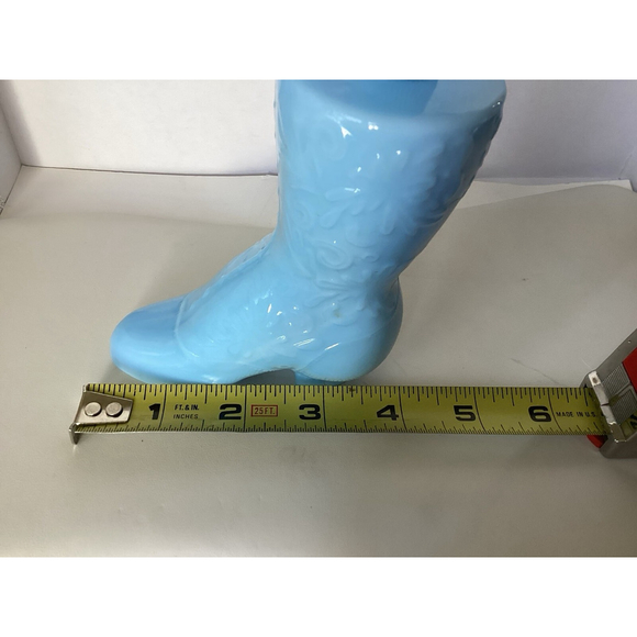 Vintage Avon Cologne Perfume Boot Bottle Blue Glass Vintage 1970’s Empty - Picture 10 of 11